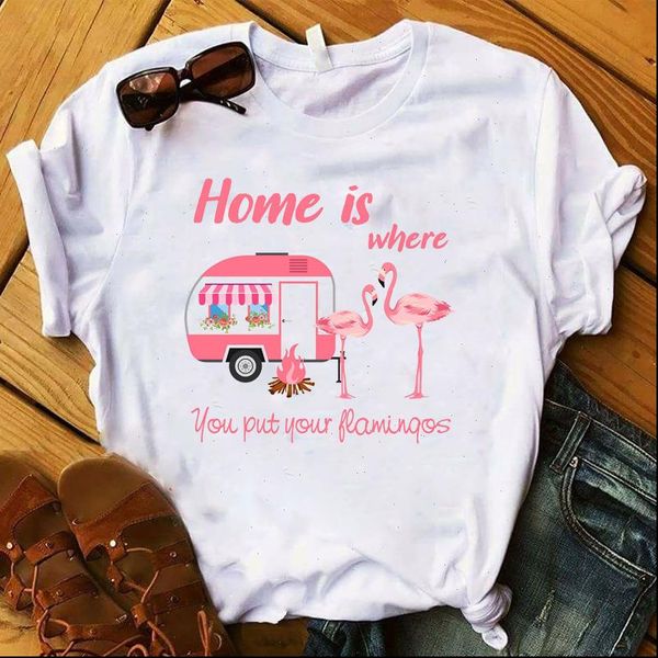 women t shirts shirt short sleeve printing graphic printed flamingo home tee kawaii womens tshirt female fashion, White
women t shirts shirt short sleeve printing graphic printed flamingo home tee kawaii womens tshirt female fashion, White