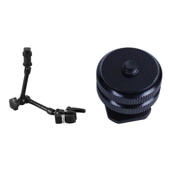 set 11 inch articulating magic arm + super clamp & 2 pcs durable pro 1/4inch mount adapter tripods
set 11 inch articulating magic arm + super clamp & 2 pcs durable pro 1/4inch mount adapter tripods