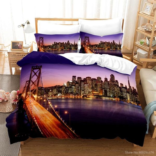 bedding sets great bridge city night view duvet cover set king size 3d comforter / quilt & pillowcase gift
bedding sets great bridge city night view duvet cover set king size 3d comforter / quilt & pillowcase gift
