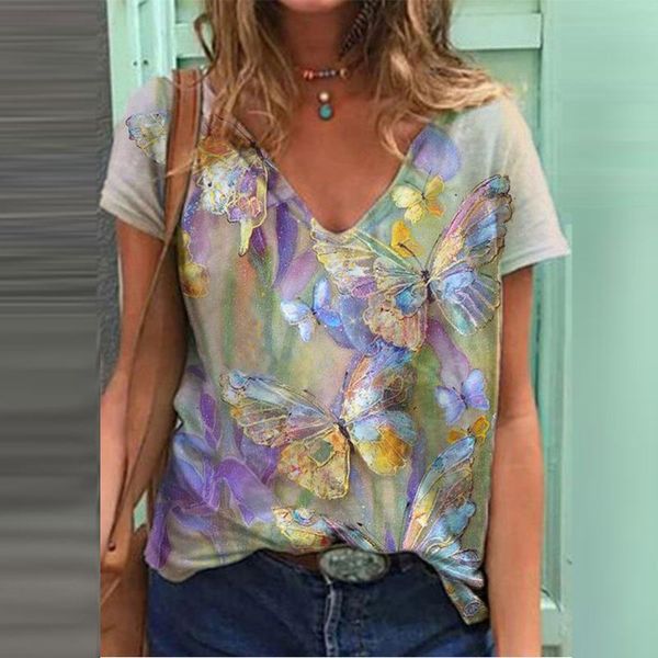 women's t-shirt 40# animal print woman tshirts harajuku summer v-neck loose causal short sleeve plus size elegant tunic, White
women's t-shirt 40# animal print woman tshirts harajuku summer v-neck loose causal short sleeve plus size elegant tunic, White