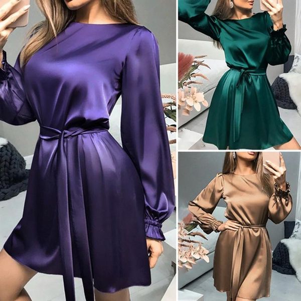 casual dresses summer women's skirt solid color long sleeved lace o neck lantern sleeve temperament mini fashion, Black;gray
casual dresses summer women's skirt solid color long sleeved lace o neck lantern sleeve temperament mini fashion, Black;gray