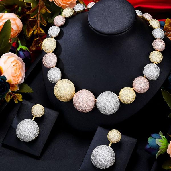 earrings & necklace godki 2pc disco balls luxury nigerian dubai jewelry sets for women cubic zircon wedding bridal, Silver
earrings & necklace godki 2pc disco balls luxury nigerian dubai jewelry sets for women cubic zircon wedding bridal, Silver