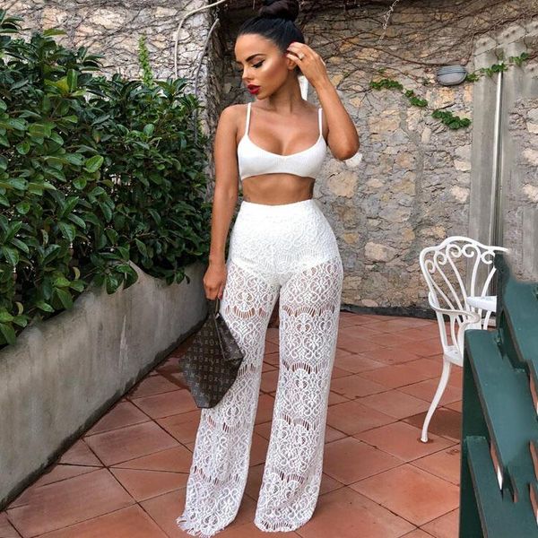 meihuida fashion women sheer mesh 2 piece outfits set leisure long loose solid color sleeveless crop club party strap women's two pant, White
meihuida fashion women sheer mesh 2 piece outfits set leisure long loose solid color sleeveless crop club party strap women's two pant, White