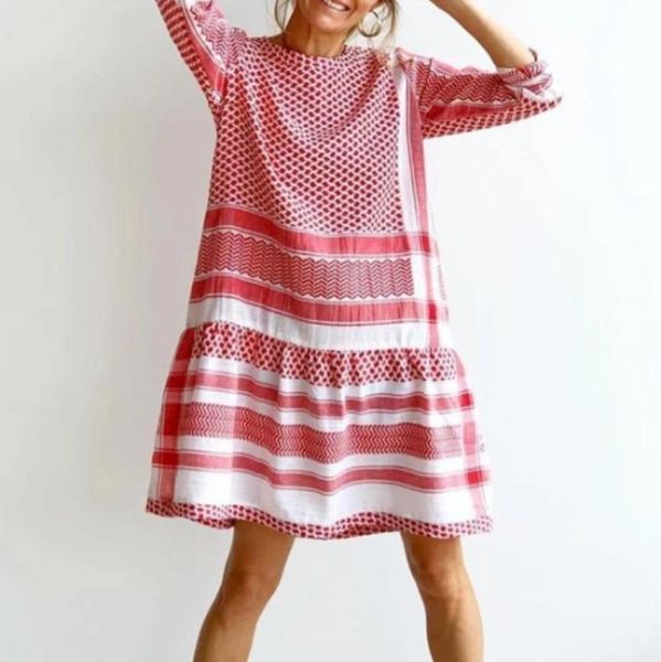 women's swimwear medium sleeve dress summer cool loose stripe printed mini skirt outdoor vacation breathable party beach, White;black
women's swimwear medium sleeve dress summer cool loose stripe printed mini skirt outdoor vacation breathable party beach, White;black