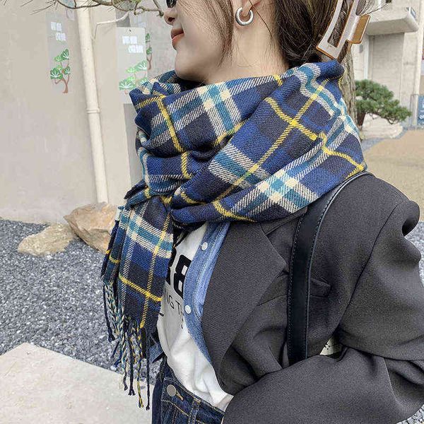 scarves 2022 blue plaid scarf female japan and south korea sweet medium long imitation cashmere scarf autumn style, Blue;gray
scarves 2022 blue plaid scarf female japan and south korea sweet medium long imitation cashmere scarf autumn style, Blue;gray