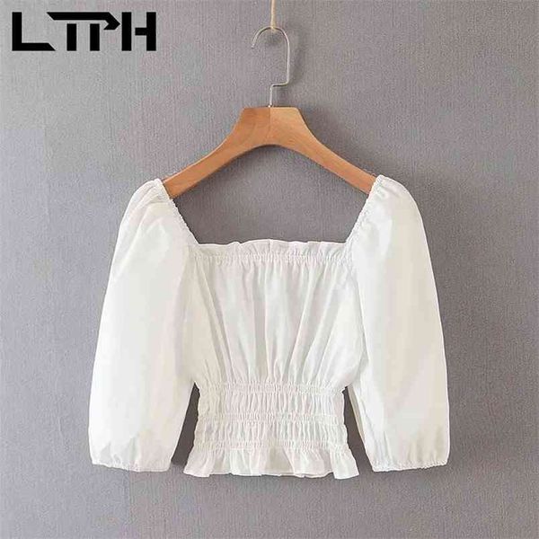 ltph palace style square collar lantern sleeve womens and blouses sweet vintage short slim white shirt summer 210423
ltph palace style square collar lantern sleeve womens and blouses sweet vintage short slim white shirt summer 210423