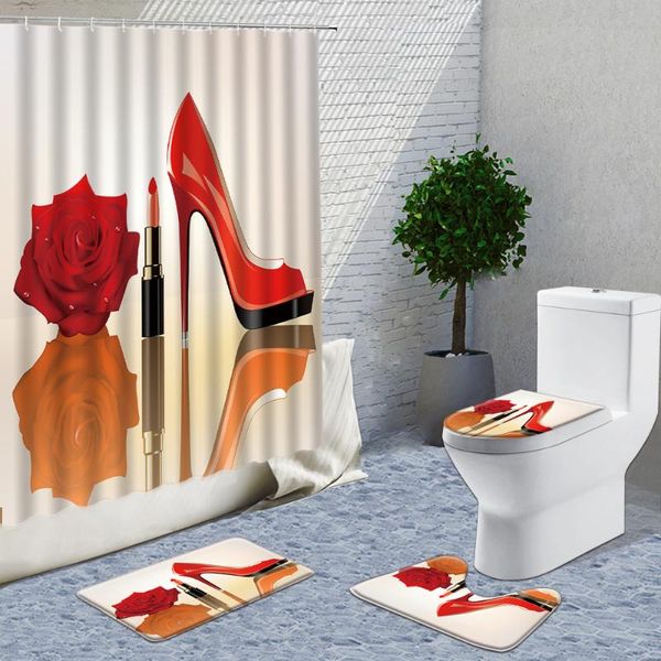 shower curtains red rose bathroom curtain set pink high heel bath mat sets with hooks black non-slip pedestal rug toilet cover
shower curtains red rose bathroom curtain set pink high heel bath mat sets with hooks black non-slip pedestal rug toilet cover