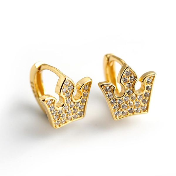 hoop & huggie small 6.9mm 18k gold 100% authentic 925 sterling silver cz zircon + crown earrings princess jewelry ce117, Golden;silver
hoop & huggie small 6.9mm 18k gold 100% authentic 925 sterling silver cz zircon + crown earrings princess jewelry ce117, Golden;silver