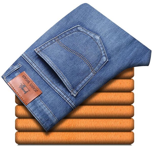 men's jeans plush autumn and winter straight loose large size classic warm high-end thick 28-40 brand, Blue
men's jeans plush autumn and winter straight loose large size classic warm high-end thick 28-40 brand, Blue