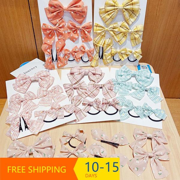 hair accessories 7pcs/set girls cute print flower plaid bow clips kids sweet hairpins scrunchie headband fashion set, Slivery;white
hair accessories 7pcs/set girls cute print flower plaid bow clips kids sweet hairpins scrunchie headband fashion set, Slivery;white