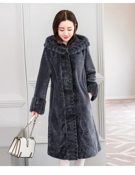 women's fur & faux winter coat women sheep shearing coats female long jacket warm outerwear elegant clothes casaco feminino kj522, Black
women's fur & faux winter coat women sheep shearing coats female long jacket warm outerwear elegant clothes casaco feminino kj522, Black
