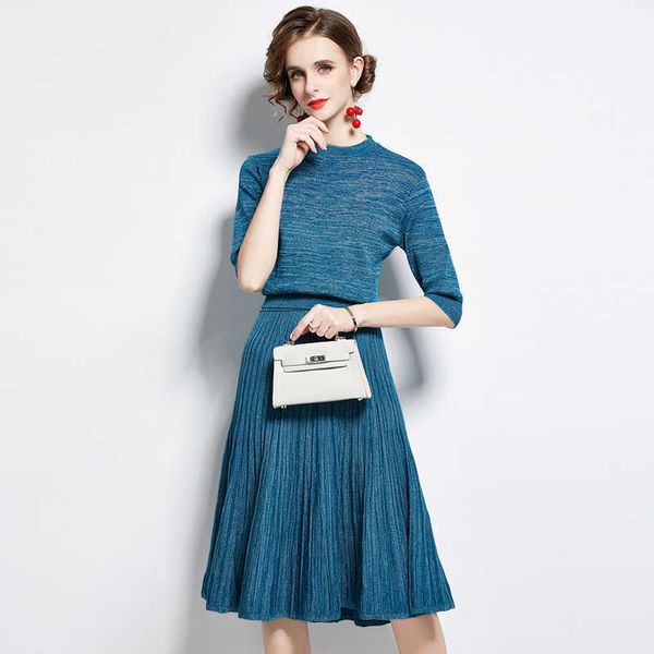 autumn two piece set half sleeve pullover high waist a-line midi skirt female knit sweater suit 210529, White
autumn two piece set half sleeve pullover high waist a-line midi skirt female knit sweater suit 210529, White