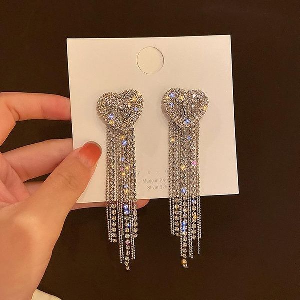 dangle & chandelier entry lux paved rhinestone love heart earrings for women fantastic girls bling long tassel by-99, Silver
dangle & chandelier entry lux paved rhinestone love heart earrings for women fantastic girls bling long tassel by-99, Silver