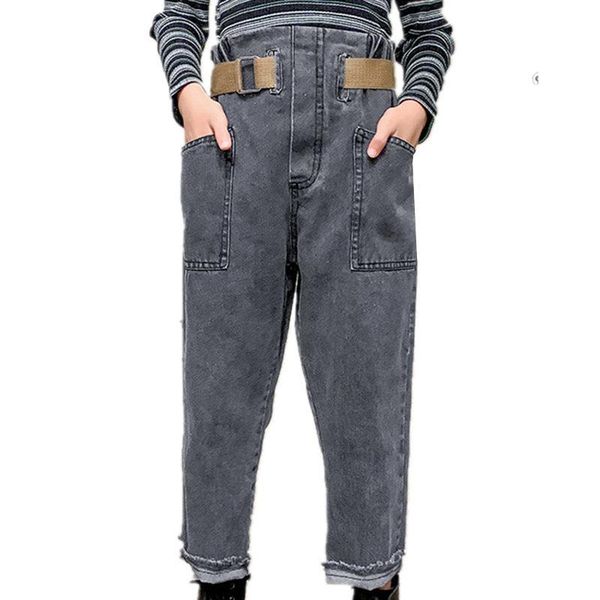 jeans girl 2021 autumn kids solid color kid with belt retro grey style clothes for girls 6 8 10 12 14 years old, Blue
jeans girl 2021 autumn kids solid color kid with belt retro grey style clothes for girls 6 8 10 12 14 years old, Blue