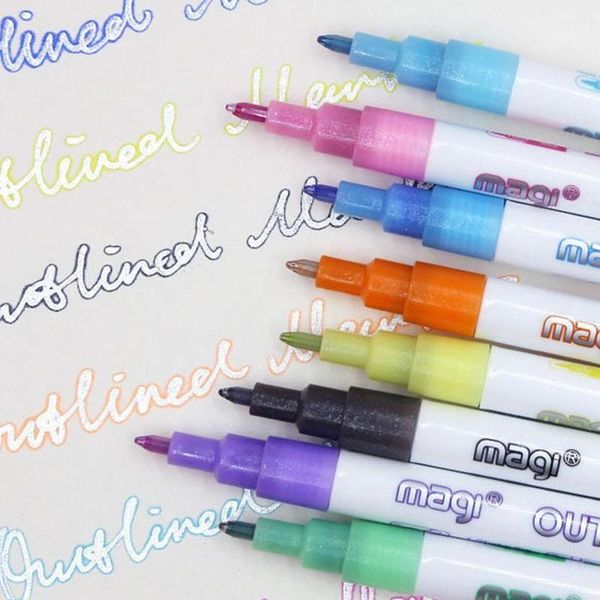 highlighters double-line outline pen colorful double line highlighter fluorescent marker candy color student multicolor hand note, Black;red
highlighters double-line outline pen colorful double line highlighter fluorescent marker candy color student multicolor hand note, Black;red