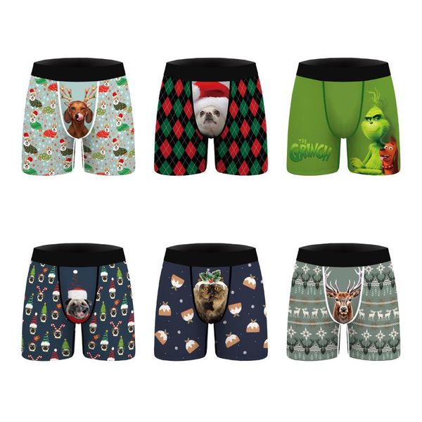 underpants men's underwear christmas shar pei cartoon digital print slim boxer breathable stretch cuecas masculina pants underpant, Black;white
underpants men's underwear christmas shar pei cartoon digital print slim boxer breathable stretch cuecas masculina pants underpant, Black;white