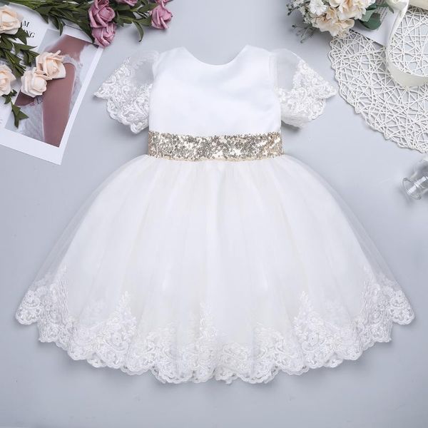 girl's dresses infant baby girls short sleeves christening baptism lace dress wedding embroidered flower girl with sequined bowknot, Red;yellow
girl's dresses infant baby girls short sleeves christening baptism lace dress wedding embroidered flower girl with sequined bowknot, Red;yellow