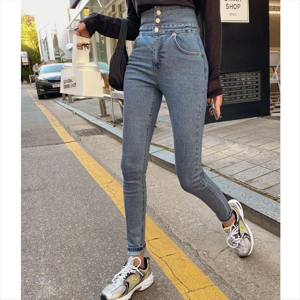 chic skinny jeans high waist womens short elastic denim pencil pants trousers korean three button, White;black
chic skinny jeans high waist womens short elastic denim pencil pants trousers korean three button, White;black