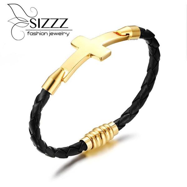 charm bracelets sizzz european and american style trend 5mm stainless steel cross pu bracelets&bangles for women, Golden;silver
charm bracelets sizzz european and american style trend 5mm stainless steel cross pu bracelets&bangles for women, Golden;silver