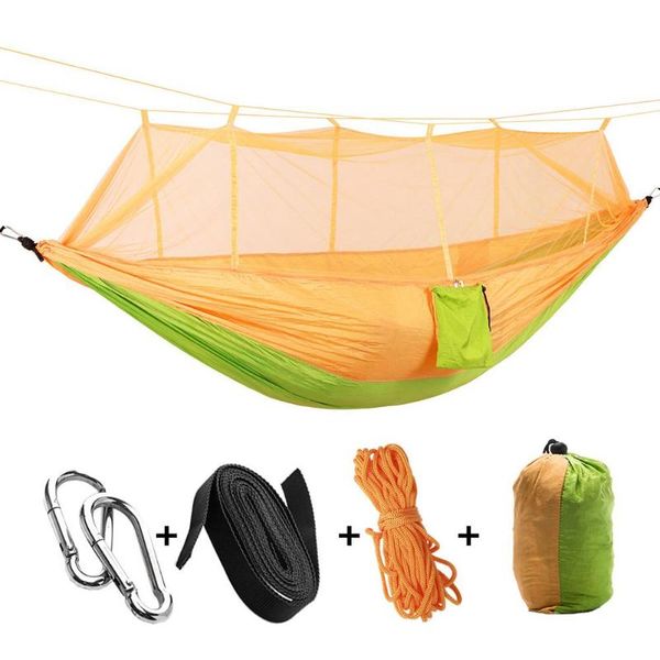 portable high strength parachute fabric camping hammock hanging bed with mosquito net sleeping tents and shelters
portable high strength parachute fabric camping hammock hanging bed with mosquito net sleeping tents and shelters