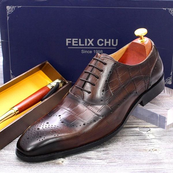 dress shoes size 38 to 47 luxury mens oxford genuine leather crocodile pattern lace up dark brown business brogue for men, Black
dress shoes size 38 to 47 luxury mens oxford genuine leather crocodile pattern lace up dark brown business brogue for men, Black