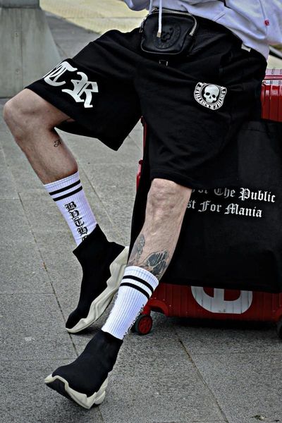 men's shorts 2021 summer korean fashion streetwear crossfit printing men casual clothing elastic waist sweat man, White;black
men's shorts 2021 summer korean fashion streetwear crossfit printing men casual clothing elastic waist sweat man, White;black