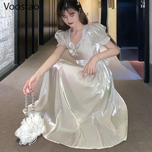casual dresses summer women sweet chic square collar puff sleeve lace-up ruffles fairy dress female elegant party pearlescent swing, Black;gray
casual dresses summer women sweet chic square collar puff sleeve lace-up ruffles fairy dress female elegant party pearlescent swing, Black;gray