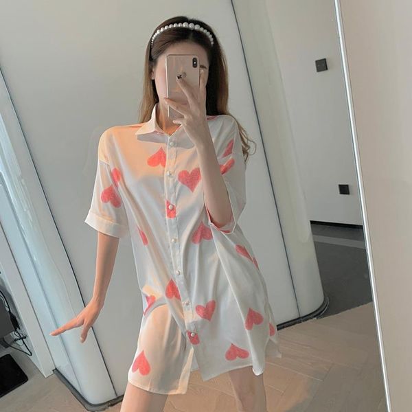 women's blouses & shirts coigarsam short sleeve shirt womens print silk women white 0689
women's blouses & shirts coigarsam short sleeve shirt womens print silk women white 0689