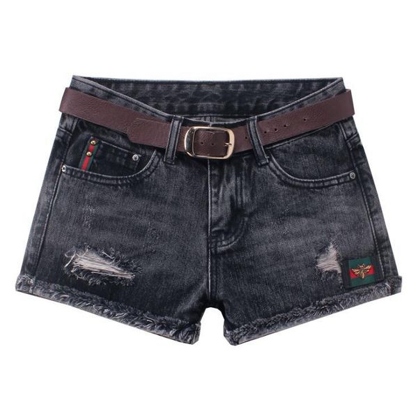 women's shorts without belt women hole denim shiort midd-waist harlan casual jeans short slim fit female ripped cowboy s178, White;black
women's shorts without belt women hole denim shiort midd-waist harlan casual jeans short slim fit female ripped cowboy s178, White;black