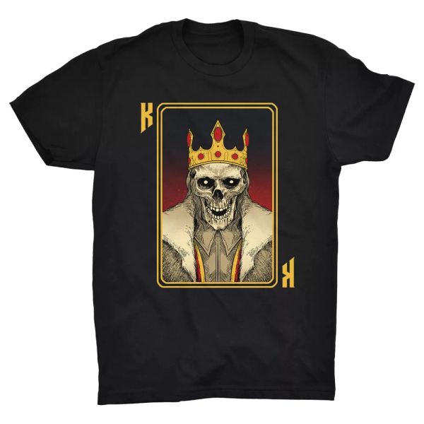 king playing card t shirt casino poker tarot blackjack skull zombie undead, White;black
king playing card t shirt casino poker tarot blackjack skull zombie undead, White;black