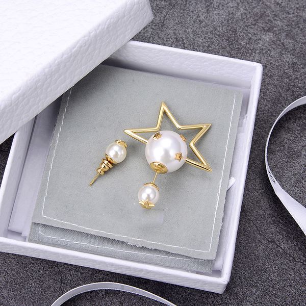 women's designer earrings classic letter logo five pointed star bee flower size pearl earrings 925 silver needle, Golden;silver
women's designer earrings classic letter logo five pointed star bee flower size pearl earrings 925 silver needle, Golden;silver