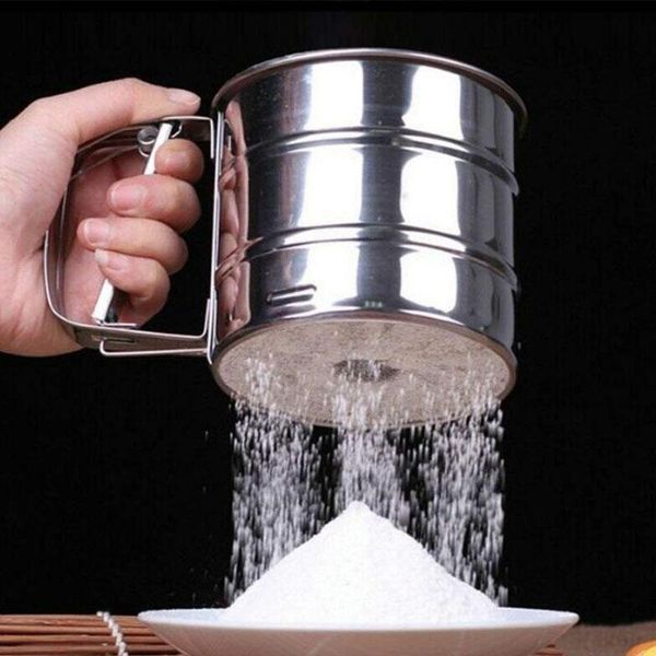stainless steel gold/silver sieve cup powder flour baking tool icing sugar mesh colander crank sifter with measuring scale & pastry tools
stainless steel gold/silver sieve cup powder flour baking tool icing sugar mesh colander crank sifter with measuring scale & pastry tools