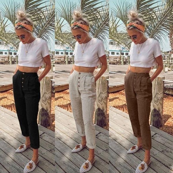 solid color pocket buttons women capri casual all match pencil plus size s 3xl spring summer straight slim trousers, Black;white
solid color pocket buttons women capri casual all match pencil plus size s 3xl spring summer straight slim trousers, Black;white
