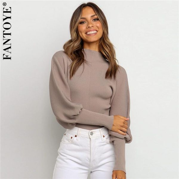 women's sweaters fantoye turtleneck lantern sleeve winter fashion rib knitted jumper female casual solid fitness pullover jacket, White;black
women's sweaters fantoye turtleneck lantern sleeve winter fashion rib knitted jumper female casual solid fitness pullover jacket, White;black