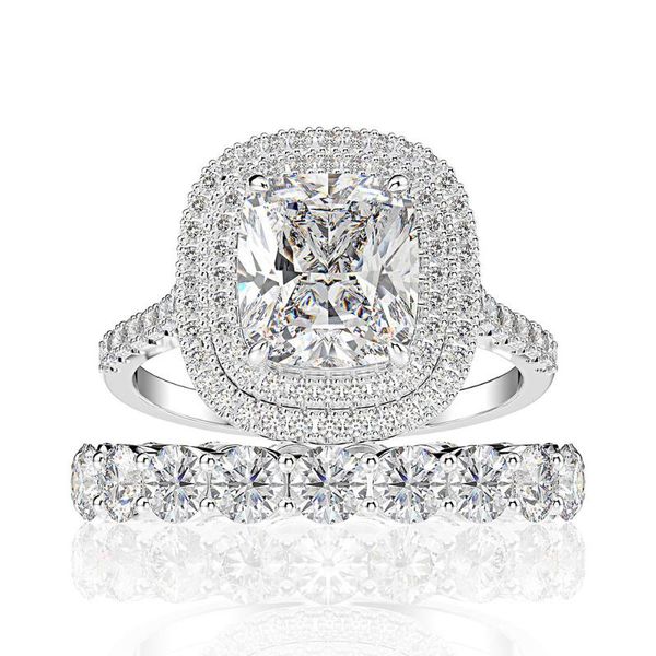 cluster rings luxury 100% 925 sterling silver high carbon simulate moissanite gemstone bridal ring sets for women fine jewelry gift wholesal, Golden;silver
cluster rings luxury 100% 925 sterling silver high carbon simulate moissanite gemstone bridal ring sets for women fine jewelry gift wholesal, Golden;silver