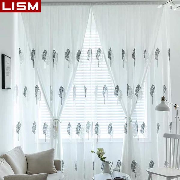 curtain & drapes lism embroidered leaves tulle curtains for living room shower kitchen modern sheer voile window treatment
curtain & drapes lism embroidered leaves tulle curtains for living room shower kitchen modern sheer voile window treatment