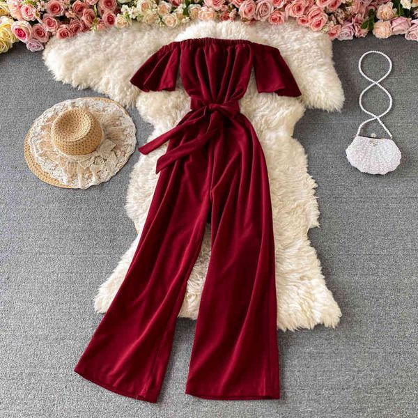 vintage slash neck high waist romper women off shoulder black/red/green jumpsuits female summer fashion playsuit 210426, Black;white
vintage slash neck high waist romper women off shoulder black/red/green jumpsuits female summer fashion playsuit 210426, Black;white