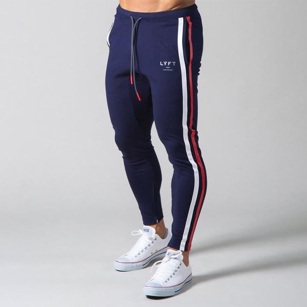 men's pants lýft sports cotton slim fit side two-color stitching casual trend small foot sweatpants, Black
men's pants lýft sports cotton slim fit side two-color stitching casual trend small foot sweatpants, Black