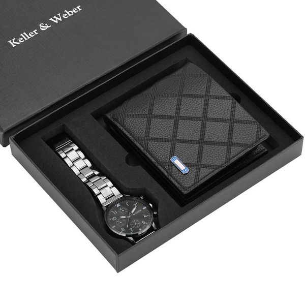 wristwatches men watches stainless steel band quartz wrist watch business style clock leather wallet gift set for boyfriend dad husband, Slivery;brown
wristwatches men watches stainless steel band quartz wrist watch business style clock leather wallet gift set for boyfriend dad husband, Slivery;brown