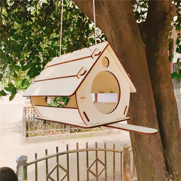 other bird supplies creative wooden house with hanging rope home gardening decoration bird's small nest diy types wall-mounted box
other bird supplies creative wooden house with hanging rope home gardening decoration bird's small nest diy types wall-mounted box