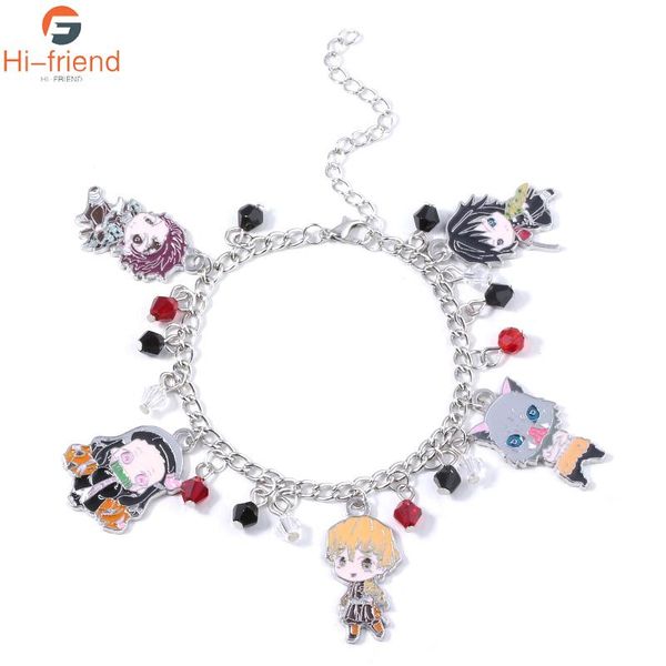 charm bracelets demon slayer anime bracelet kimetsu no yaiba kamado tanjirou kawaii characters metal for women men wrist jewelry, Golden;silver
charm bracelets demon slayer anime bracelet kimetsu no yaiba kamado tanjirou kawaii characters metal for women men wrist jewelry, Golden;silver