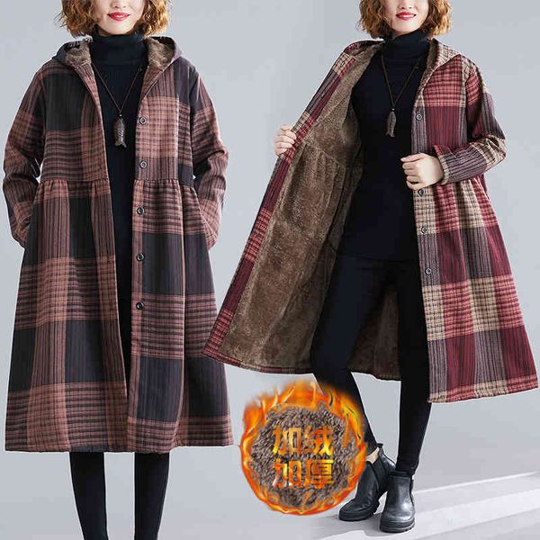plus size outerwear & coats loose hooded cotton padded clothes plaid plush literature and art large women's fat mm autumn winter medium, Black
plus size outerwear & coats loose hooded cotton padded clothes plaid plush literature and art large women's fat mm autumn winter medium, Black