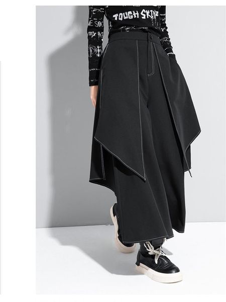women's pants & capris foreign trade dark three-dimensional cutting, open line decoration, loose and thin wide leg, Black;white
women's pants & capris foreign trade dark three-dimensional cutting, open line decoration, loose and thin wide leg, Black;white