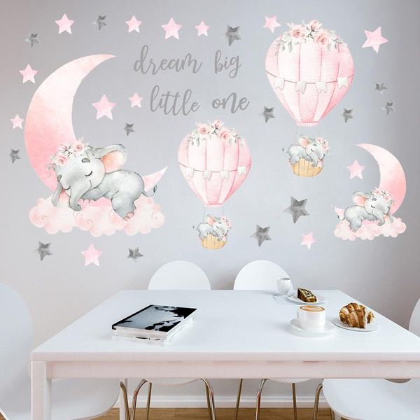 wall stickers cartoon pink baby elephant air balloon decals nursery decorative moon and stars for girl
wall stickers cartoon pink baby elephant air balloon decals nursery decorative moon and stars for girl