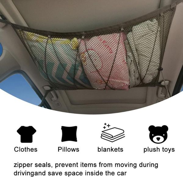 car organizer portable ceiling storage net pocket roof interior cargo bag trunk pouch sundries
car organizer portable ceiling storage net pocket roof interior cargo bag trunk pouch sundries