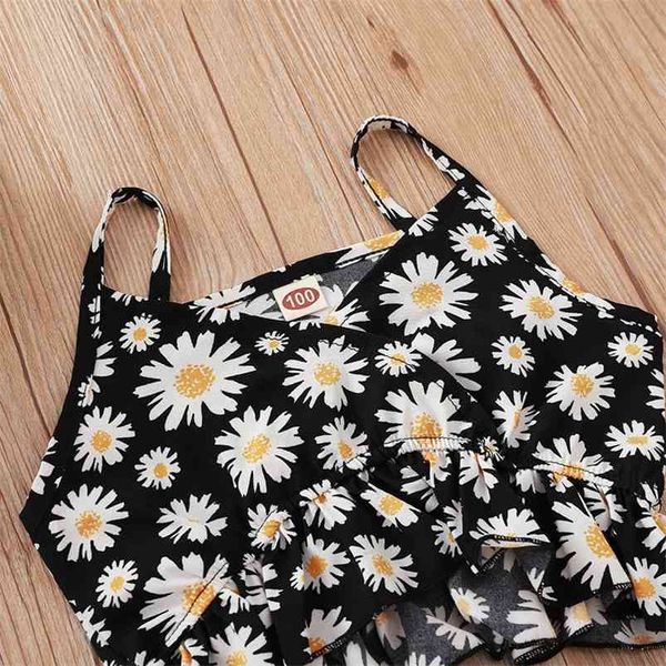 summer children sets casual strap print white daisy shorts cute 2pcs girls clothes 1-5t 210629
summer children sets casual strap print white daisy shorts cute 2pcs girls clothes 1-5t 210629