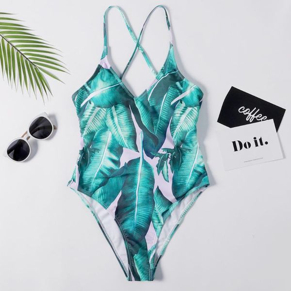 one-piece suits backcross swimwear women leaves print push-up padded swimsuit lace up v-neck swim suit beachwear maillot de bain
one-piece suits backcross swimwear women leaves print push-up padded swimsuit lace up v-neck swim suit beachwear maillot de bain
