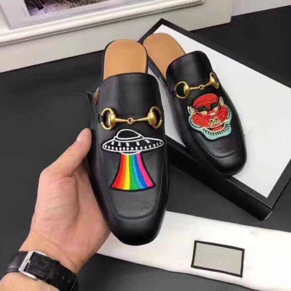 designer genuine leather loafers muller slipper with buckle fashion women princetown ladies casual fur mules flats, Black
designer genuine leather loafers muller slipper with buckle fashion women princetown ladies casual fur mules flats, Black