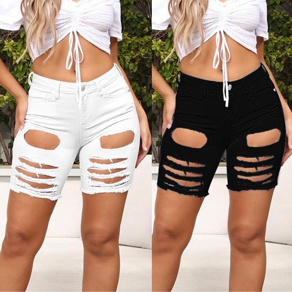 women's shorts casual elasticity skinny denim frayed tassel ripped jeans multicolor short pants streetwear stretch hole, White;black
women's shorts casual elasticity skinny denim frayed tassel ripped jeans multicolor short pants streetwear stretch hole, White;black