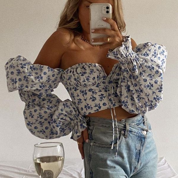 women's blouses & shirts ladies vintage floral print and women square collar puff sleeve chic blouse female blusas, White
women's blouses & shirts ladies vintage floral print and women square collar puff sleeve chic blouse female blusas, White